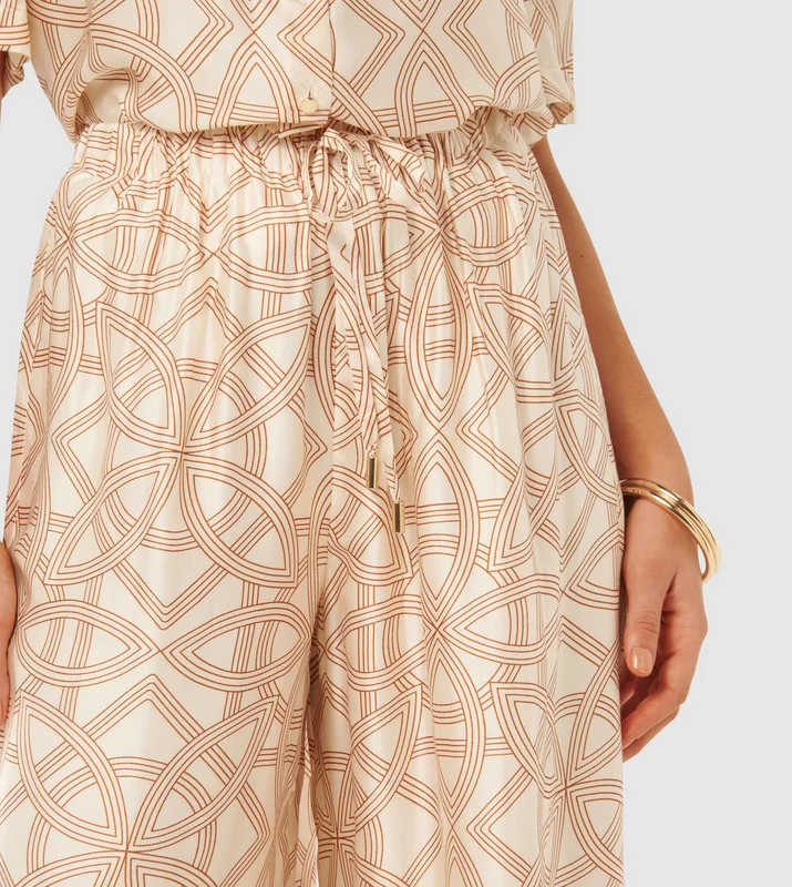 forever new  SERENA Printed Satin Pants for Women | Best Price UAE